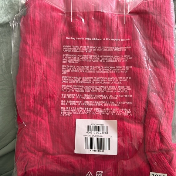 NWT Old Navy Split-Neck Crinkle Gauze Top, Size XL (16/18), Carousel Pink - Picture 6 of 7